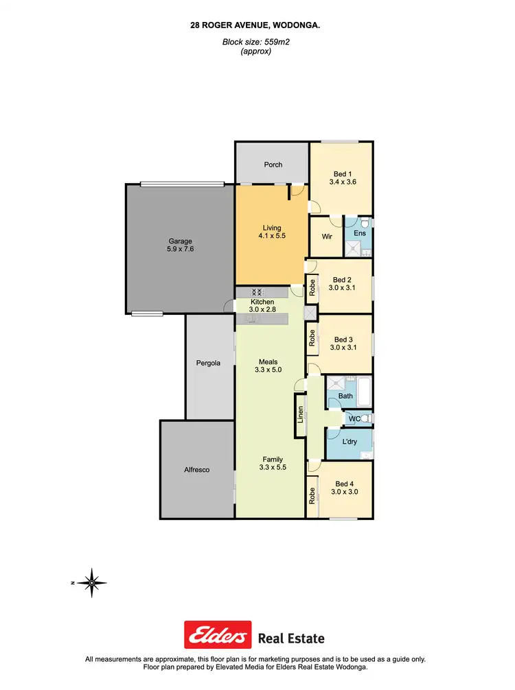 Floorplan of Homely house listing, 28 Rogers Avenue, Wodonga VIC 3690