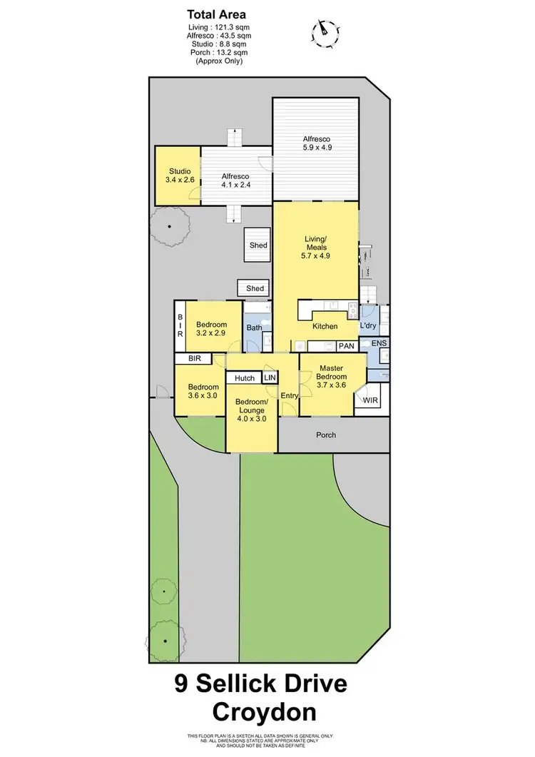 Floorplan of Homely house listing, 9 Sellick Drive, Croydon VIC 3136