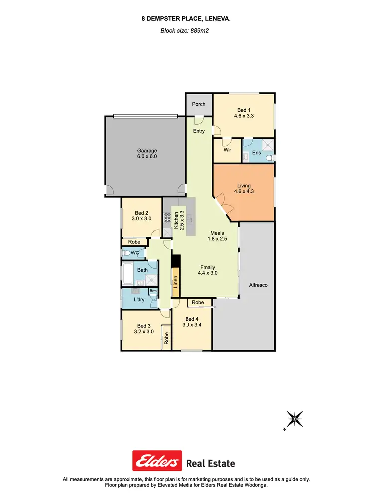 Floorplan of Homely house listing, 8 Dempster Place, Leneva VIC 3691