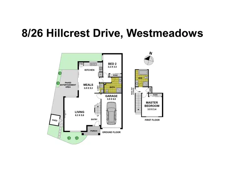 Floorplan of Homely townhouse listing, 8/26 Hillcrest Drive, Westmeadows VIC 3049