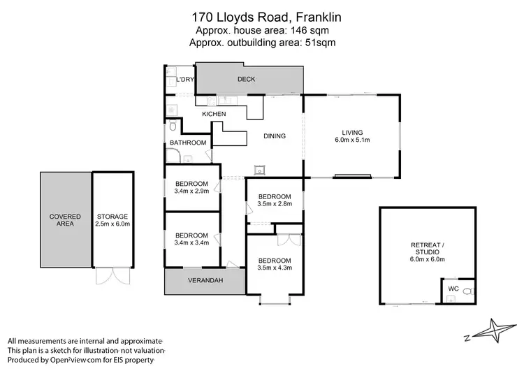 Floorplan of Homely house listing, 170 Lloyds Road, Franklin TAS 7113