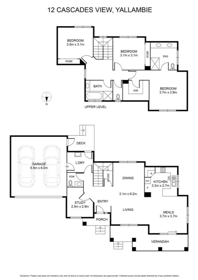 Floorplan of Homely house listing, 12 Cascades View, Yallambie VIC 3085