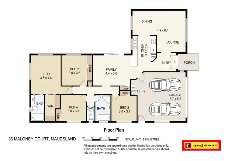 Floorplan of Homely house listing, 36 Maloney Crescent, Maudsland QLD 4210