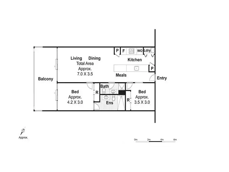 Floorplan of Homely apartment listing, 86/45 West Row, City ACT 2601