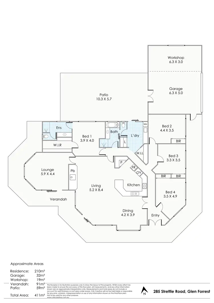 Floorplan of Homely house listing, 285 Strettle Road, Glen Forrest WA 6071