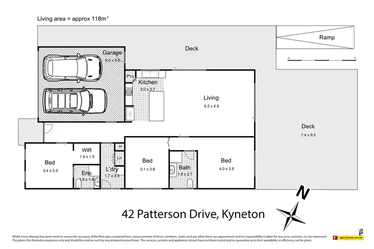 Floorplan of Homely house listing, 42 Patterson Drive, Kyneton VIC 3444