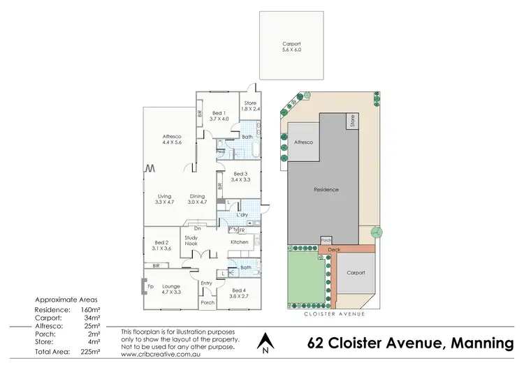 Floorplan of Homely house listing, 62 Cloister Avenue, Manning WA 6152