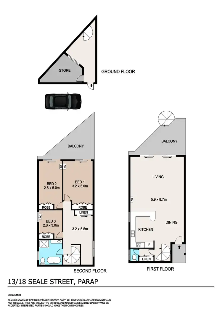 Floorplan of Homely townhouse listing, 13/18 Seale Street, Fannie Bay NT 820