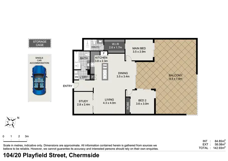 Floorplan of Homely apartment listing, 104/20 Playfield Street, Chermside QLD 4032