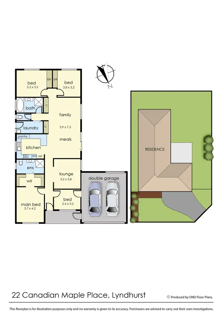 Floorplan of Homely house listing, 22 Canadian Maple Place, Lyndhurst VIC 3975