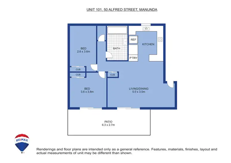 Floorplan of Homely unit listing, 101/50 Alfred Street, Manunda QLD 4870