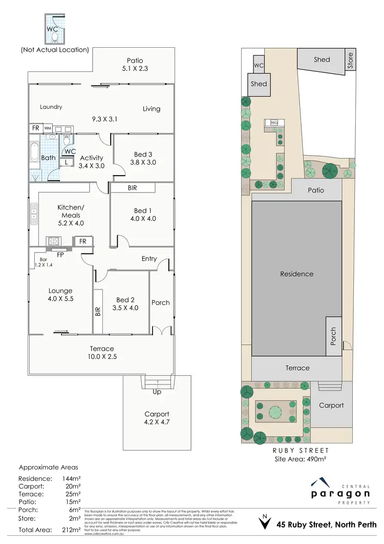Floorplan of Homely house listing, 45 Ruby Street, North Perth WA 6006