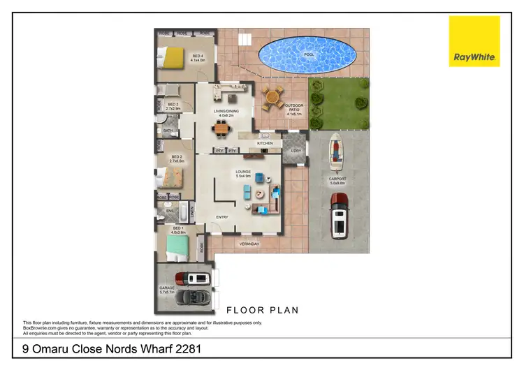 Floorplan of Homely house listing, 9 Omaru Close, Nords Wharf NSW 2281