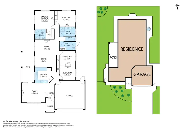 Floorplan of Homely house listing, 14 Farnham Court, Kirwan QLD 4817