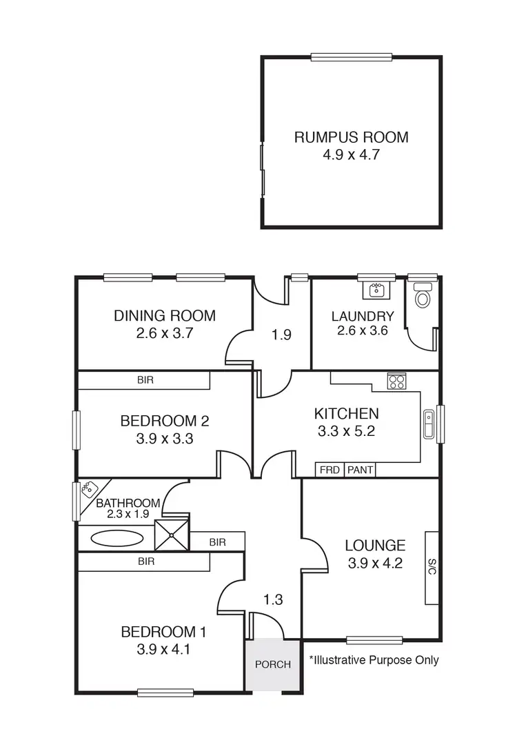 Floorplan of Homely house listing, 3 POYNTZ STREET, Naracoorte SA 5271