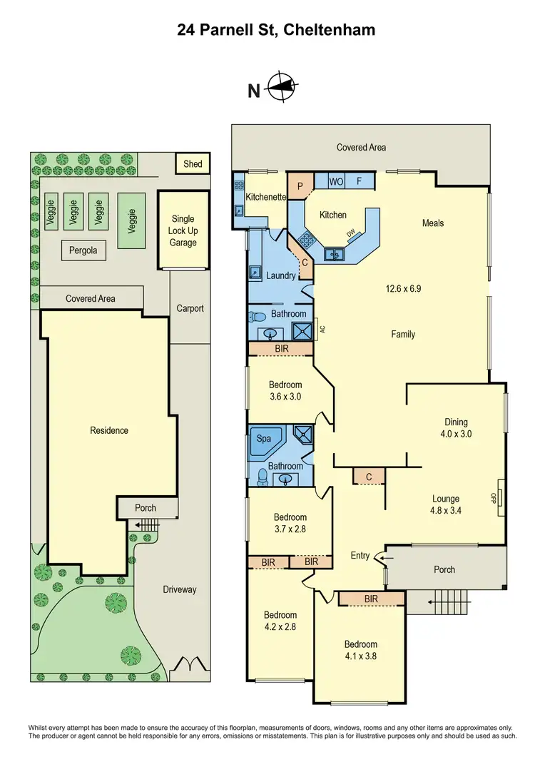 Floorplan of Homely house listing, 24 Parnell Street, Cheltenham VIC 3192