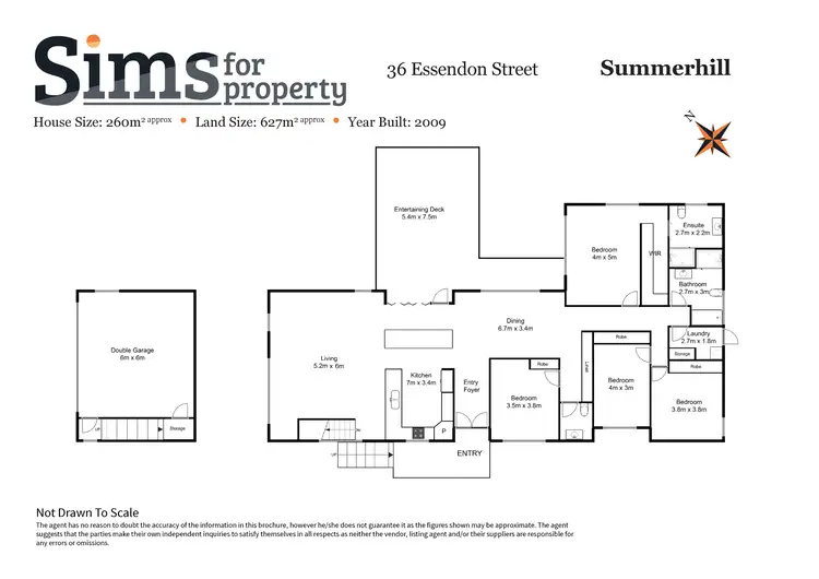 Floorplan of Homely house listing, 36 Essendon Street, Summerhill TAS 7250