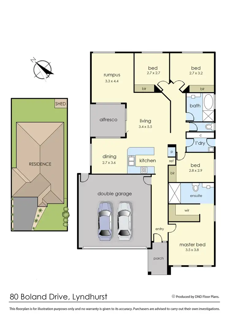 Floorplan of Homely house listing, 80 Boland Drive, Lyndhurst VIC 3975