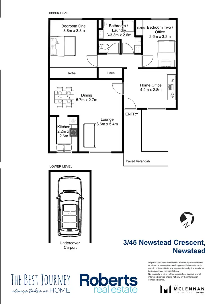 Floorplan of Homely apartment listing, 3/45 Newstead Cres, Newstead TAS 7250