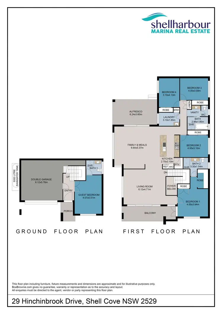 Floorplan of Homely house listing, 29 Hinchinbrook Drive, Shell Cove NSW 2529