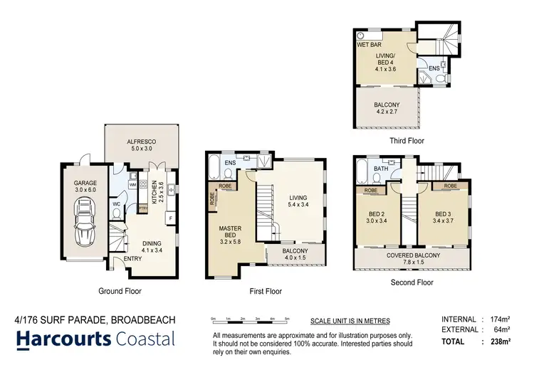 Floorplan of Homely villa listing, 4/176 Surf Parade, Broadbeach QLD 4218