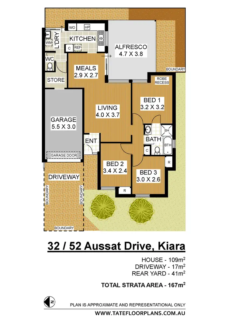 Floorplan of Homely villa listing, 32/52 Aussat Drive, Kiara WA 6054