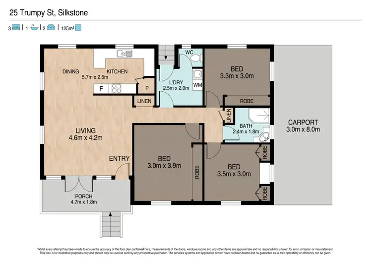Floorplan of Homely house listing, 25 Trumpy Street, Silkstone QLD 4304