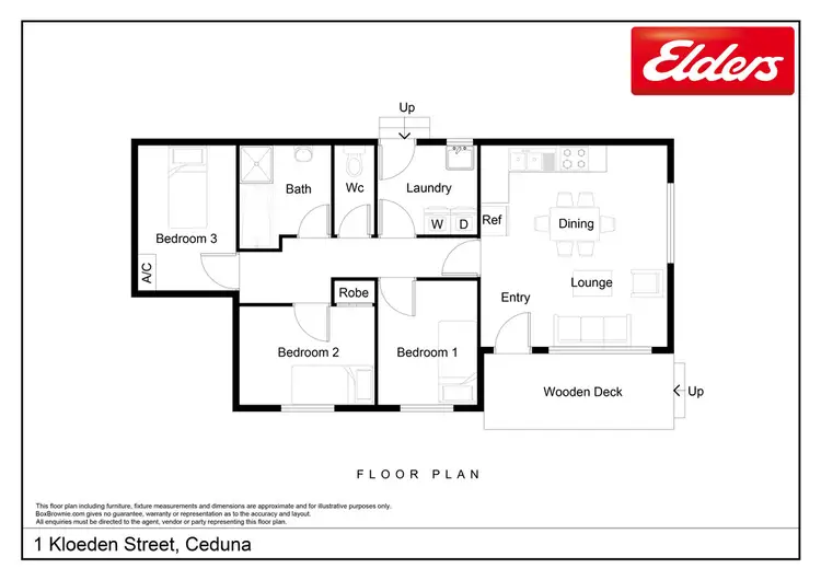 Floorplan of Homely house listing, 1 Kloeden, Ceduna SA 5690