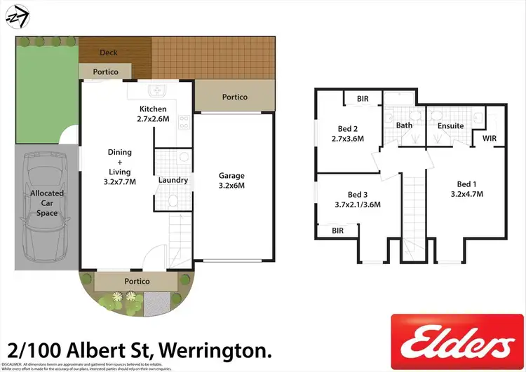 Floorplan of Homely townhouse listing, 2/100 Albert Street, Werrington NSW 2747