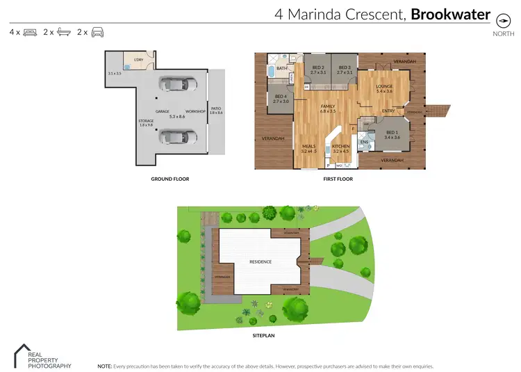 Floorplan of Homely house listing, 4 Marinda Crescent, Brookwater QLD 4300