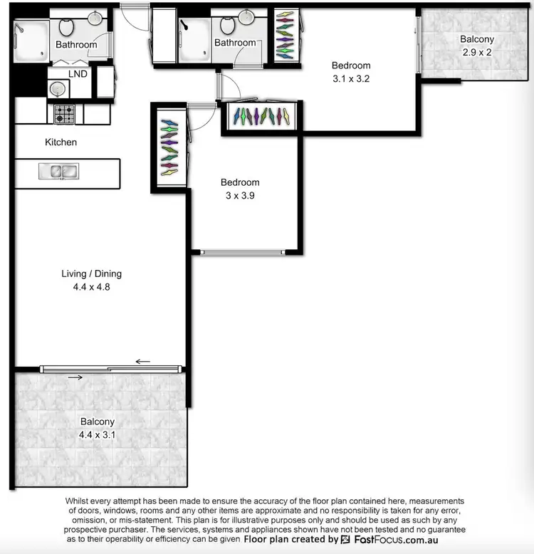 Floorplan of Homely apartment listing, 3005/79 Albert Street, Brisbane City QLD 4000