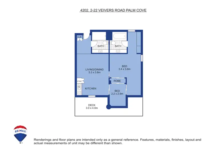 Floorplan of Homely unit listing, 4202/2-22 Veivers Road, Palm Cove QLD 4879