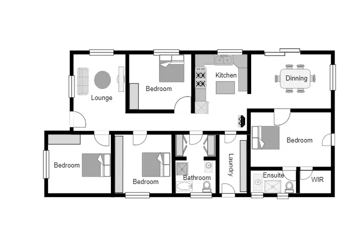 Floorplan of Homely house listing, 28 Kiewa Avenue, Red Cliffs VIC 3496