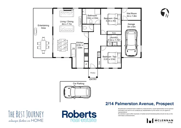 Floorplan of Homely unit listing, 2/14 Palmerston Ave, Prospect TAS 7250
