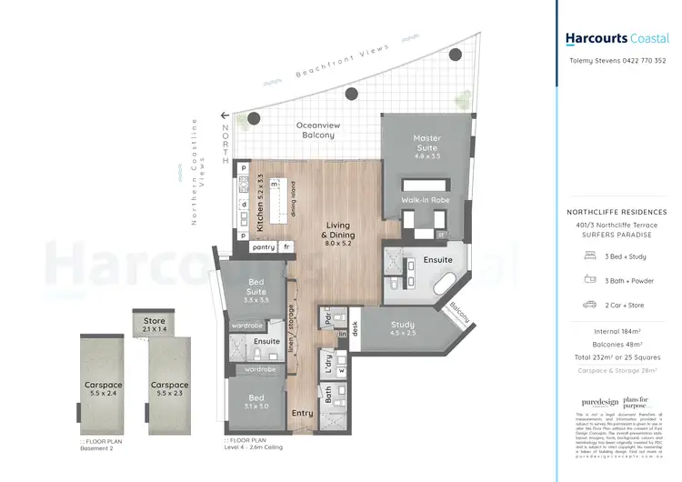 Floorplan of Homely apartment listing, 401/3 Northcliffe Terrace, Surfers Paradise QLD 4217