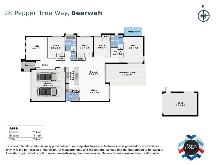 Floorplan of Homely house listing, 28 Pepper Tree Way, Beerwah QLD 4519