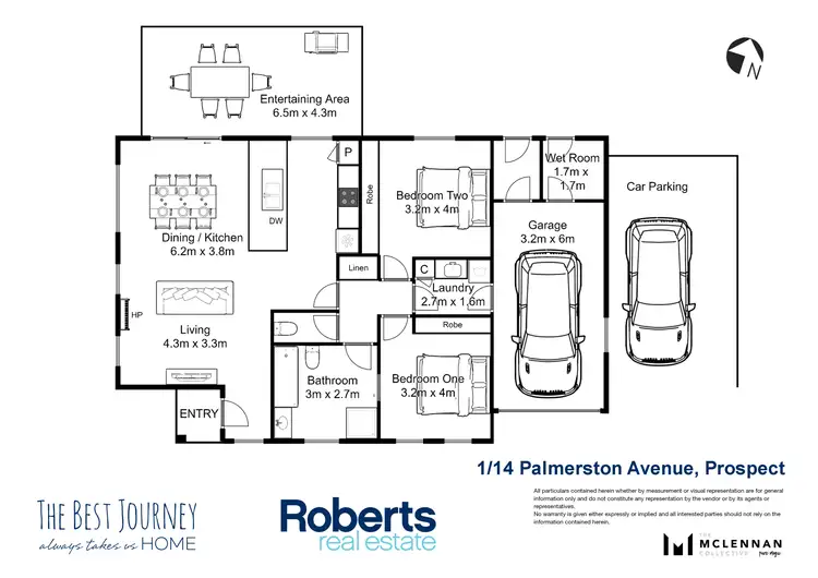 Floorplan of Homely house listing, 1/14 Palmerston Avenue, Prospect TAS 7250