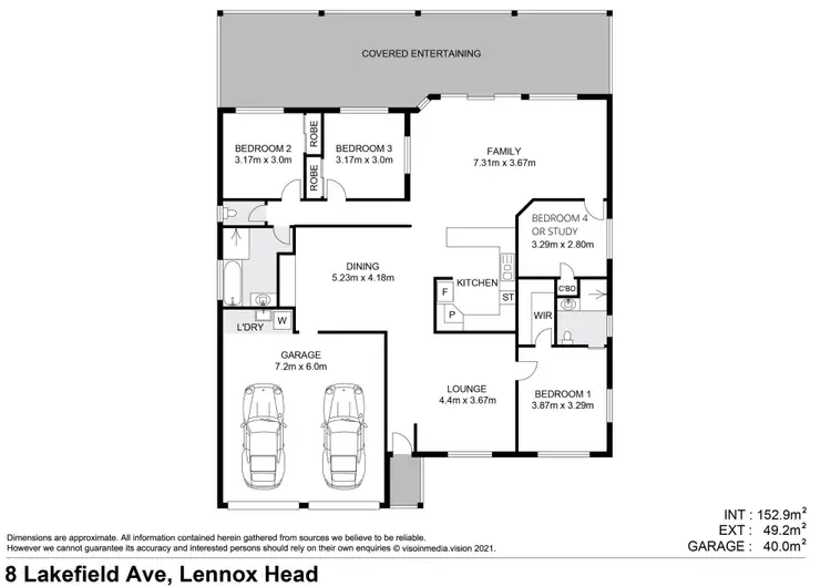 Floorplan of Homely house listing, 8 Lakefield Avenue, Lennox Head NSW 2478