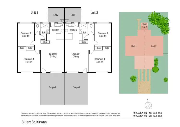Floorplan of Homely semi-detached listing, 8 Hart Street, Kirwan QLD 4817