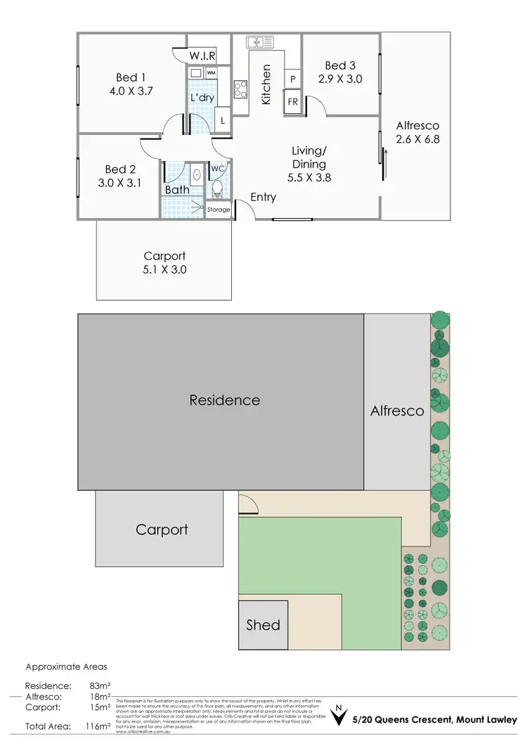 Floorplan of Homely villa listing, 5/20 Queens Crescent, Mount Lawley WA 6050