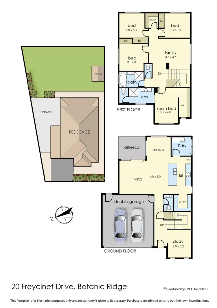Floorplan of Homely house listing, 20 Freycinet Drive, Botanic Ridge VIC 3977
