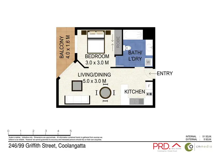 Floorplan of Homely apartment listing, 246/99 Griffith Street, Coolangatta QLD 4225
