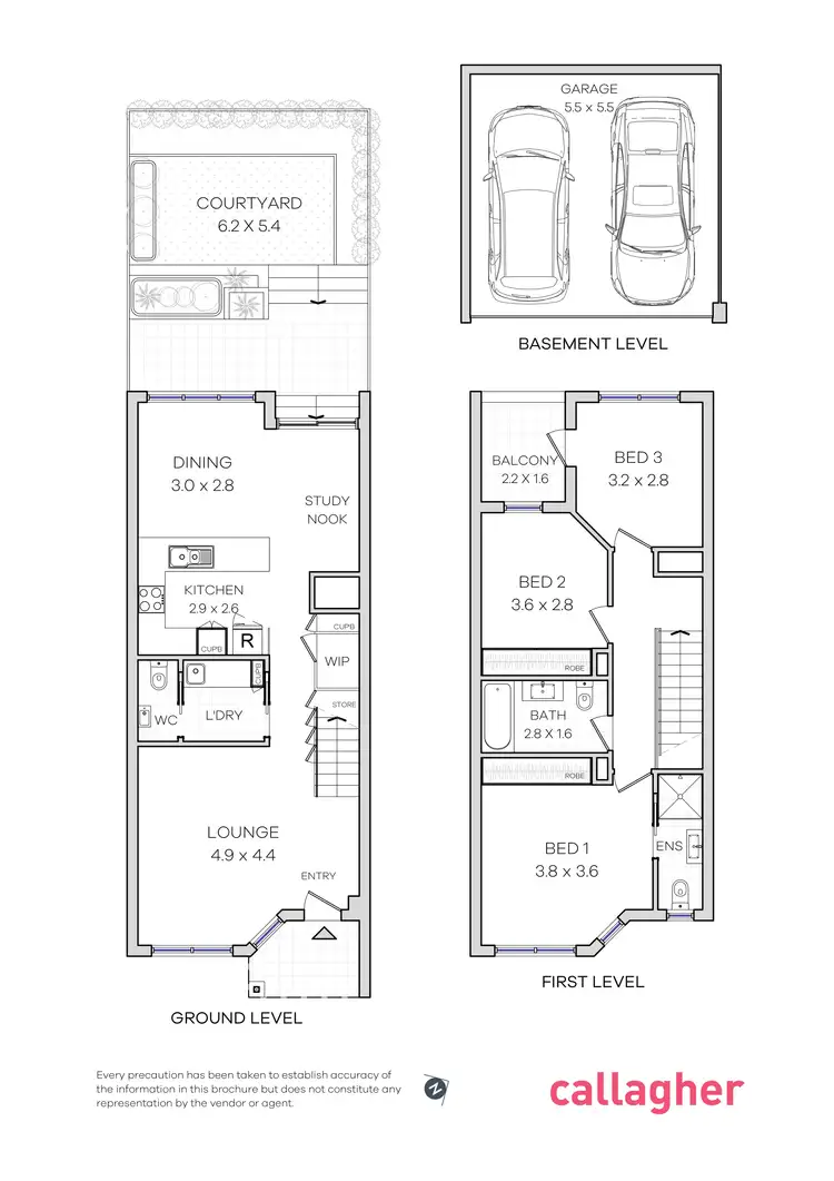 Floorplan of Homely townhouse listing, 6/7-9 Kroombit Street, Dulwich Hill NSW 2203