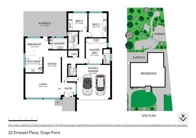 Floorplan of Homely house listing, 22 Emerald Place, Grays Point NSW 2232
