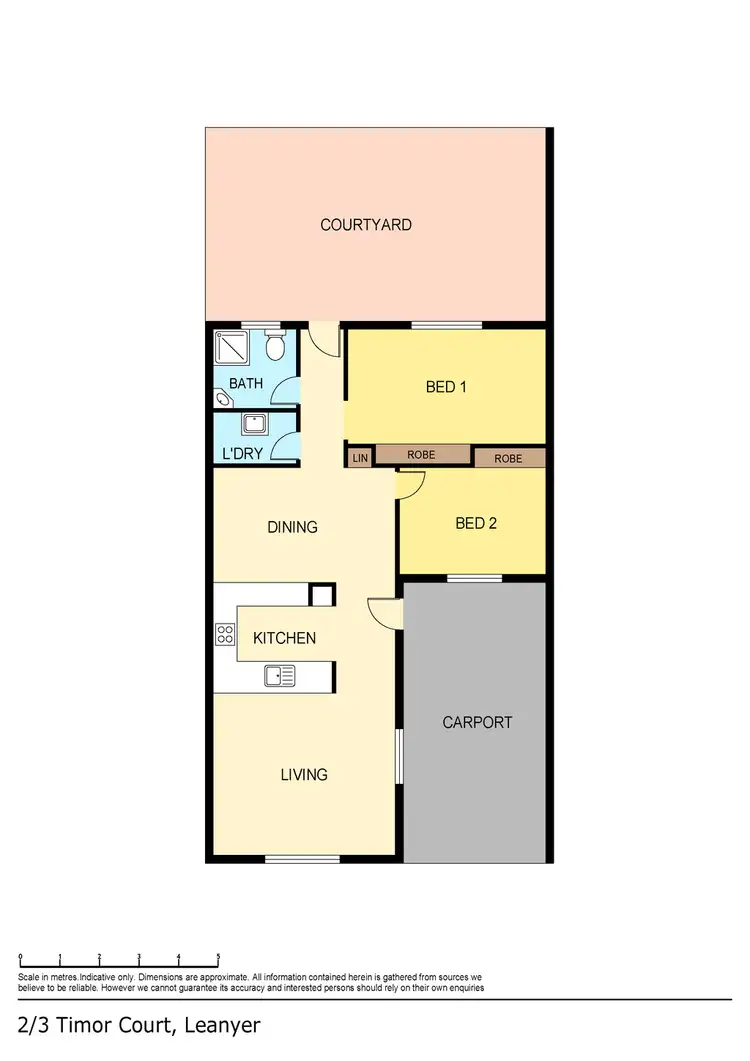 Floorplan of Homely unit listing, 2/3 Timor Court, Leanyer NT 812