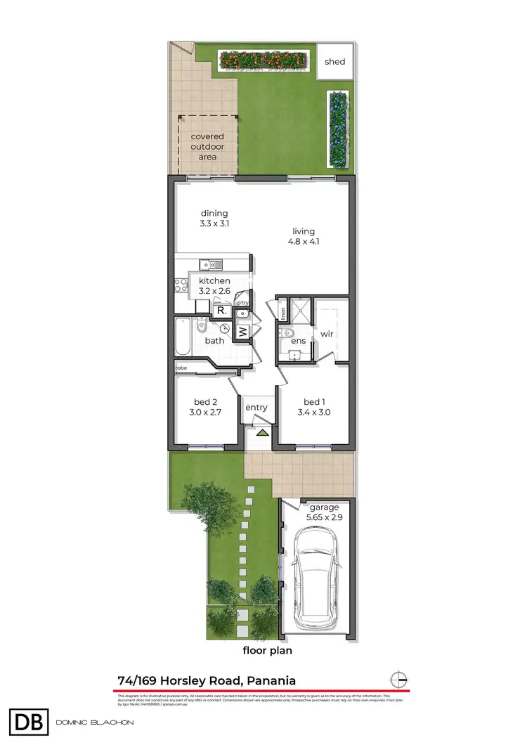 Floorplan of Homely villa listing, 74/169 Horsley Road, Panania NSW 2213