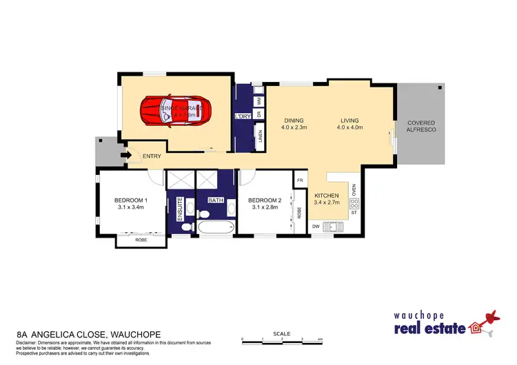 Floorplan of Homely villa listing, 8a Angelica Close, Wauchope NSW 2446