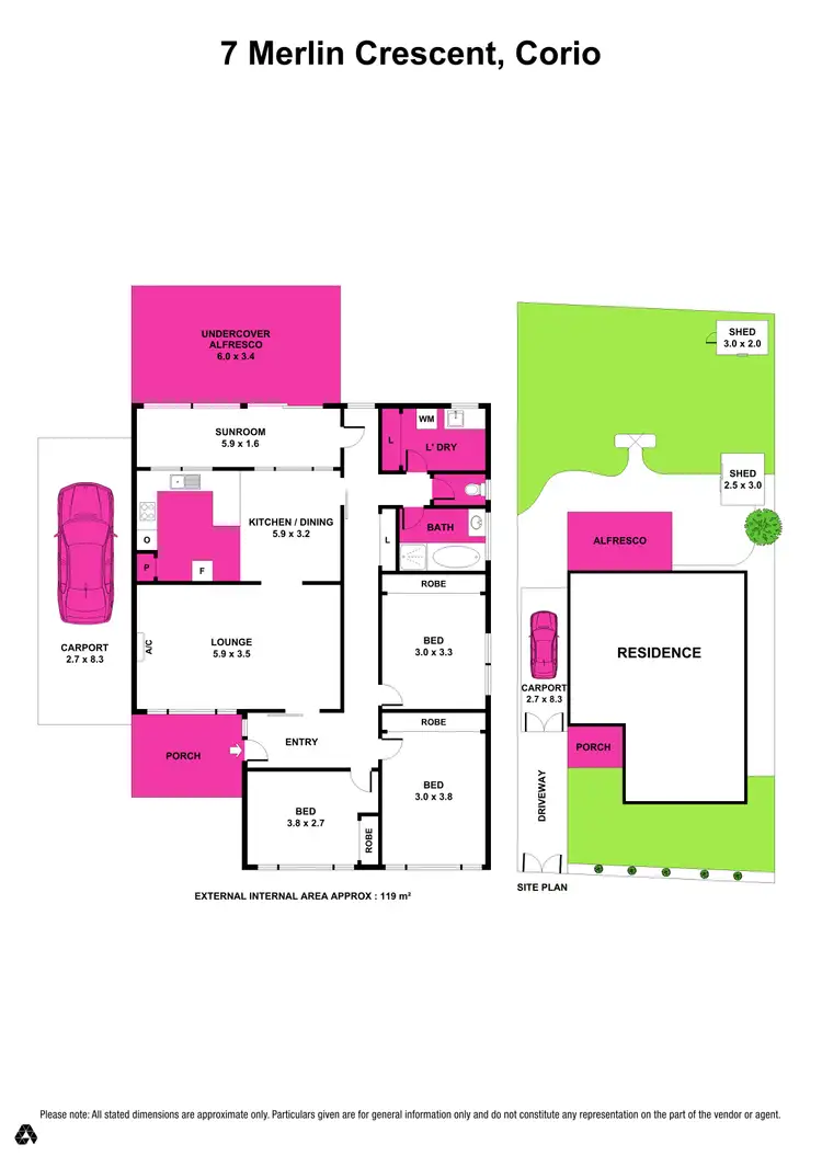 Floorplan of Homely house listing, 7 Merlin Crescent, Corio VIC 3214