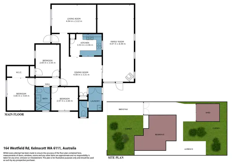 Floorplan of Homely house listing, 164 Westfield Road, Kelmscott WA 6111