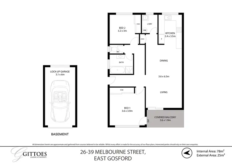 Floorplan of Homely unit listing, 26/39-43 Melbourne Street, East Gosford NSW 2250